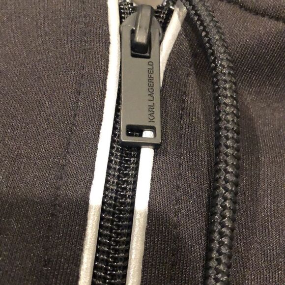 KARL LAGERFELD PARIS Hooded Track Jacket Size small NEW w/ Tags - Picture 6 of 7